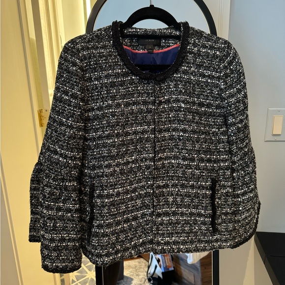 J Crew Black Boucle Sequin Jacket - Picture 1 of 7